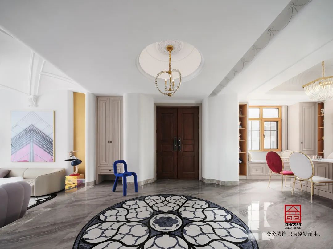 原河名墅500㎡法式风格装修实景图