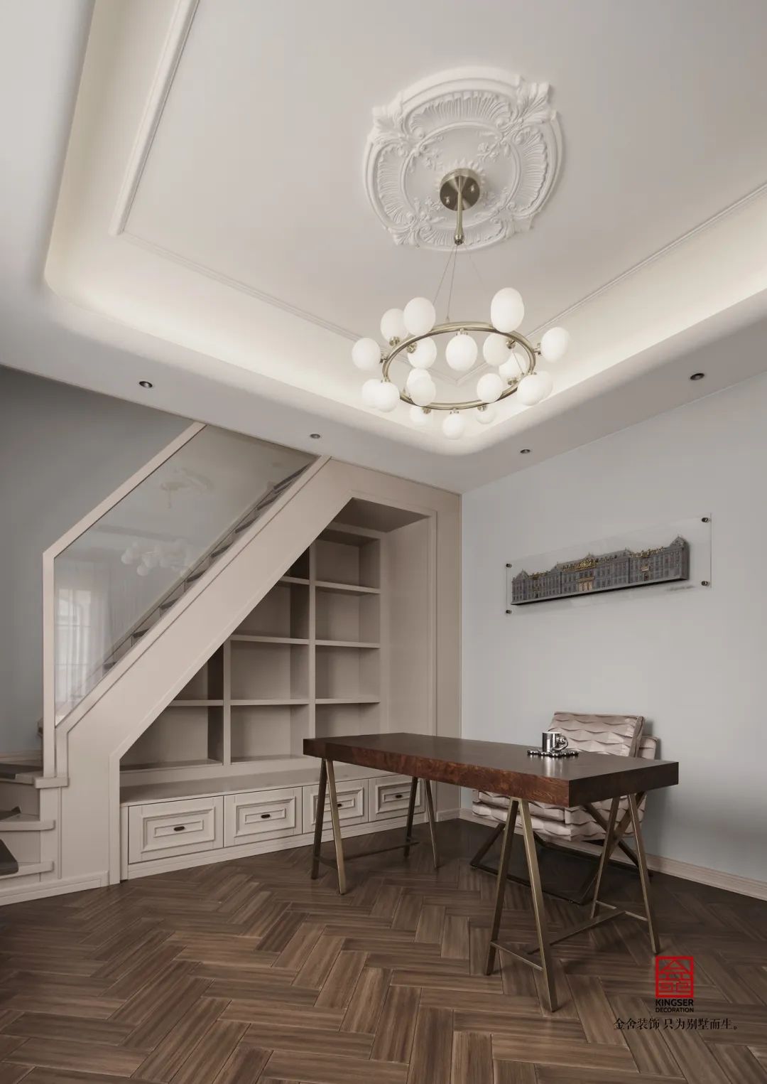 原河名墅500㎡法式风格装修实景图