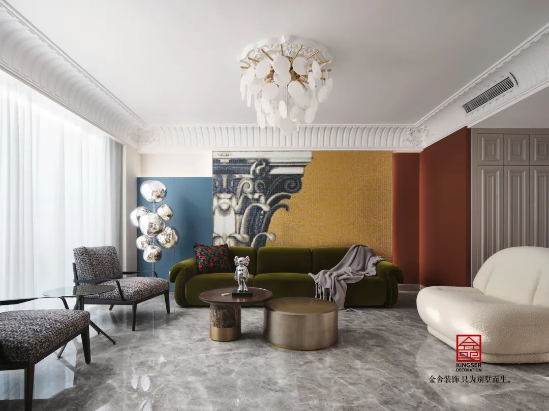 原河名墅500㎡法式风格装修实景图