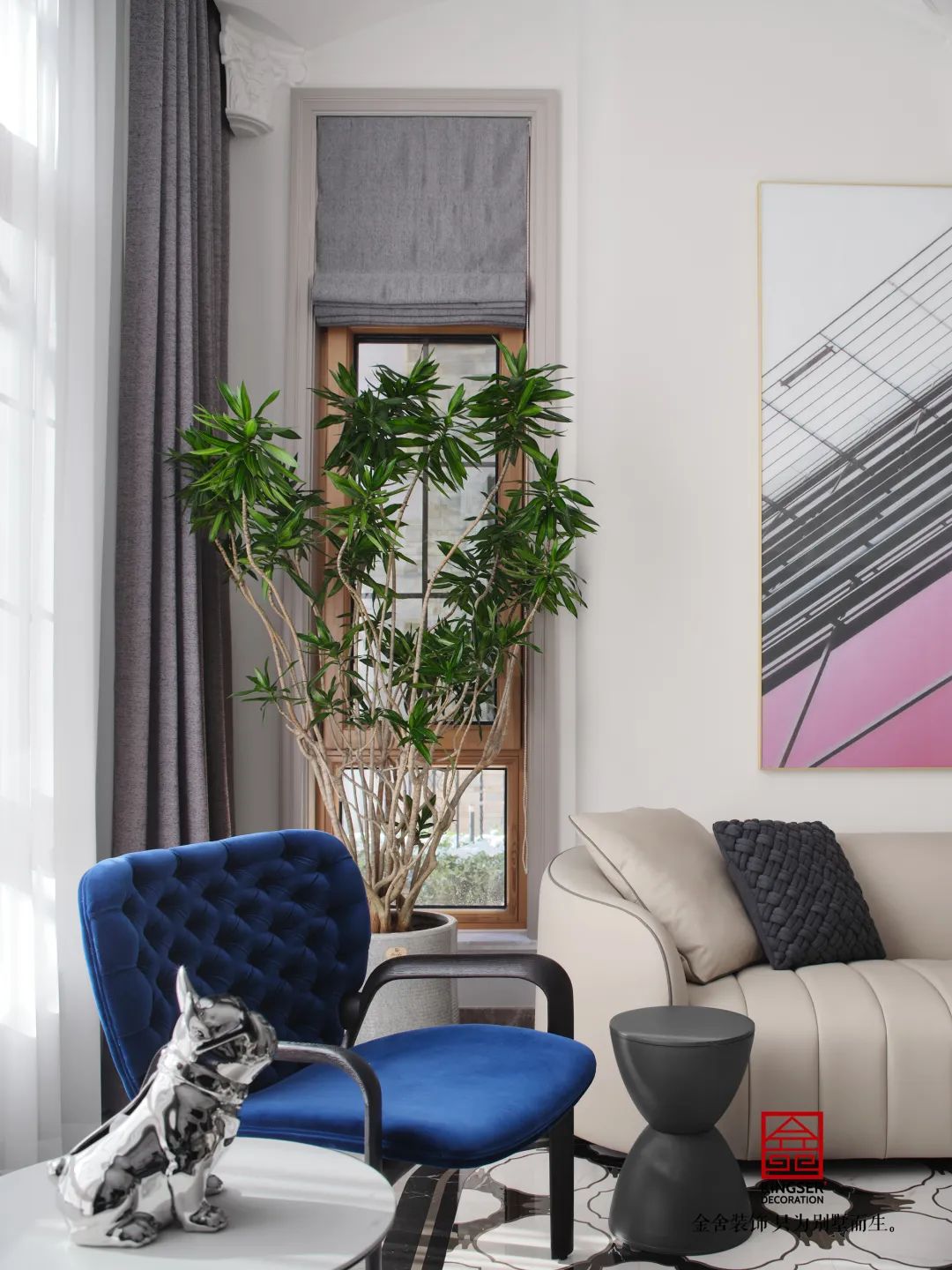 原河名墅500㎡法式风格装修实景图