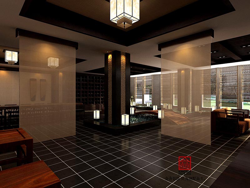 中式会所装修效果图