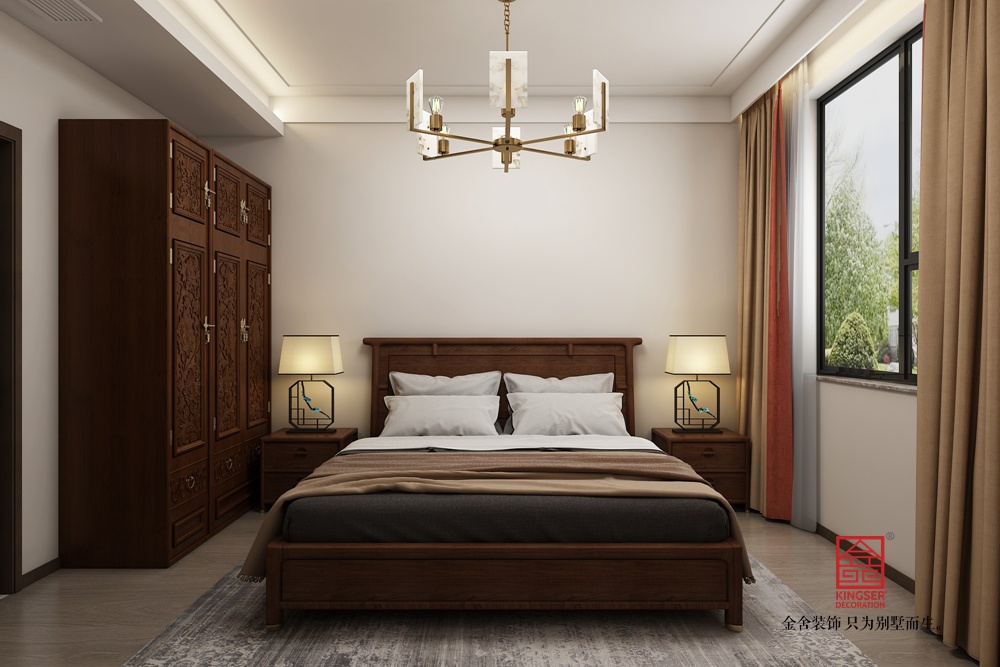 申邦和园170平米新中式风格装修-卧室