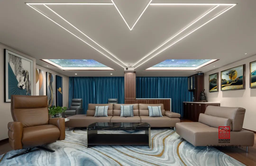 恒大华府700㎡中式风格装修-休闲区