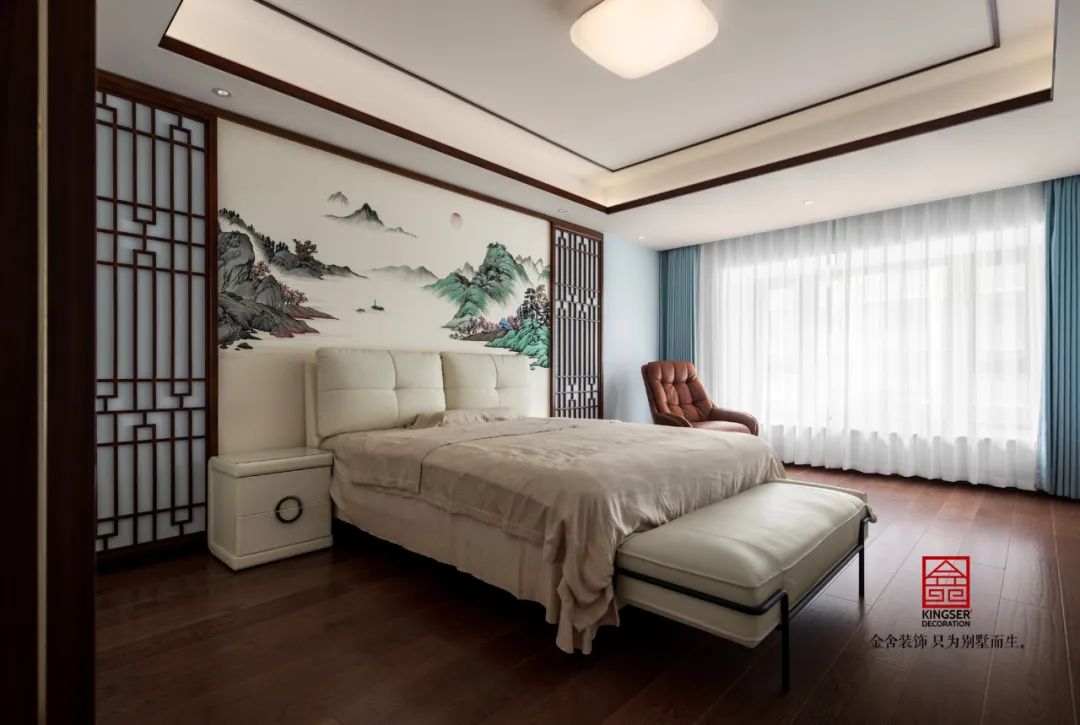 恒大华府700㎡中式风格装修-卧室