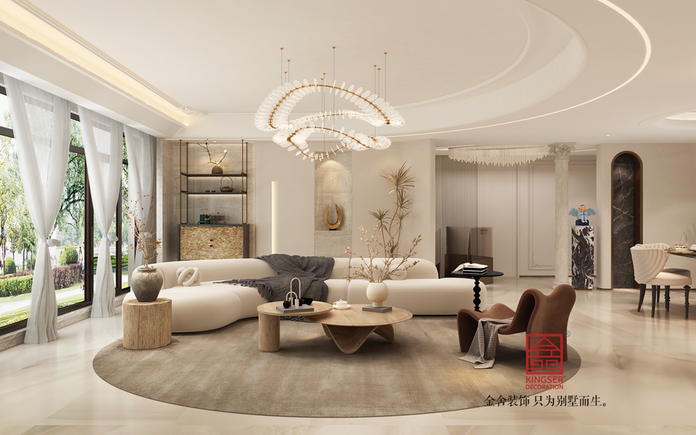 龙湖天奕350平米法式风格装修-客厅