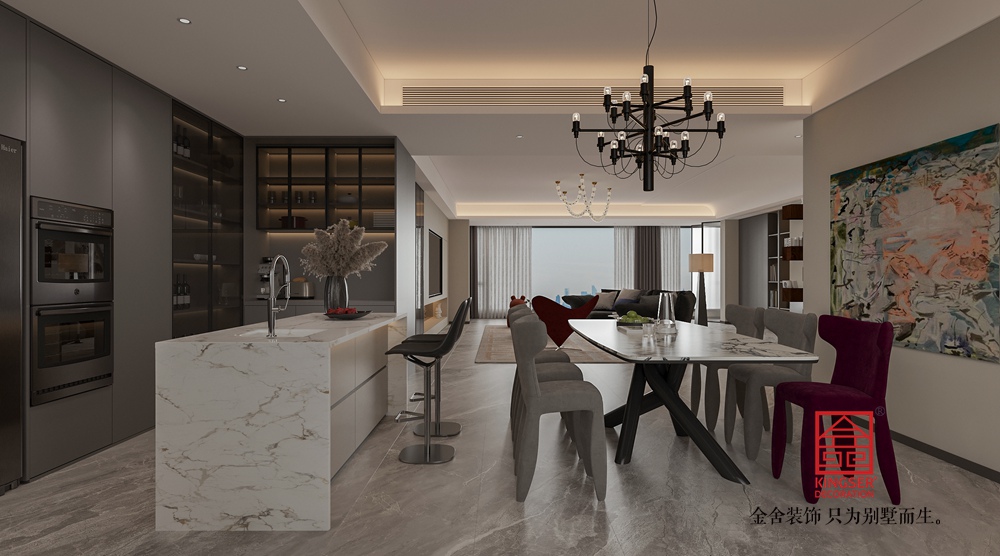 高新苑269平米现代简约装修-餐厅
