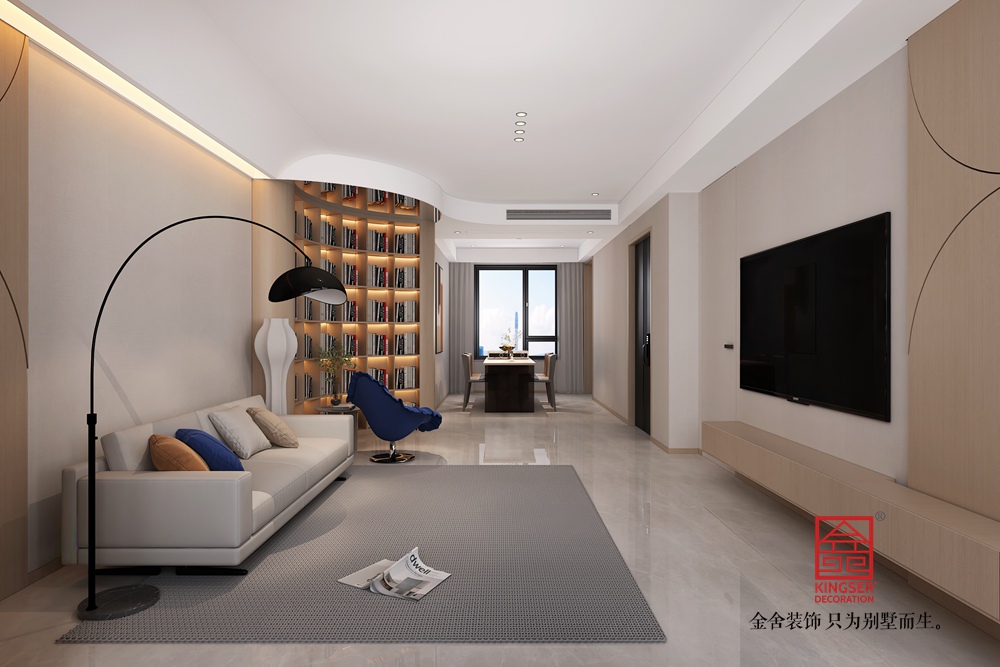 锦江府150平米现代简约装修-客厅