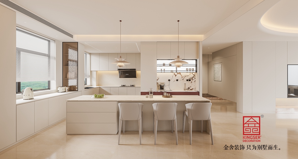 沙河自建别墅400平米现代简约风格装修-餐厅