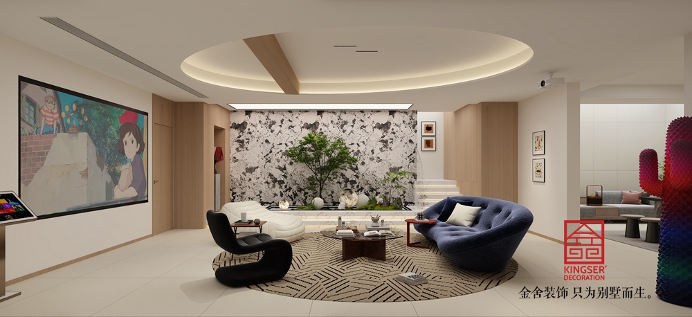 嘉禾名著500平米意式极简风格装修-休闲室