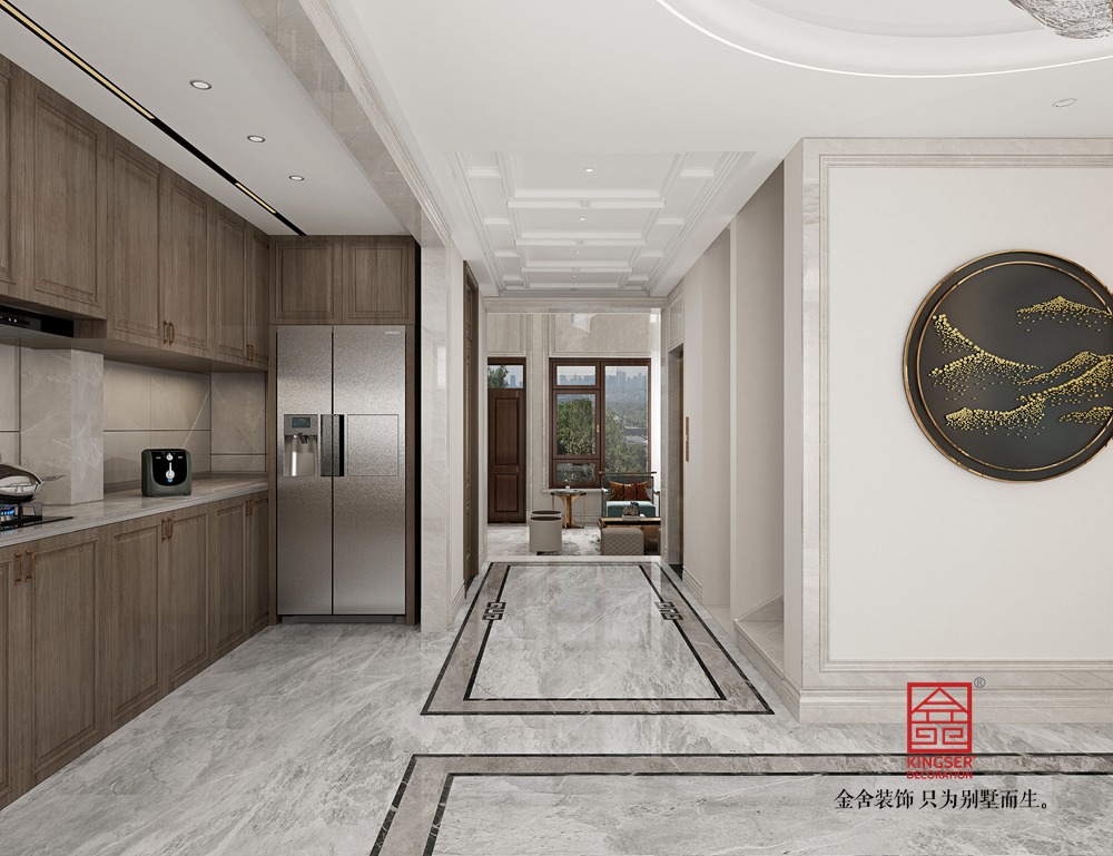 荣盛御府360平米新中式风格装修-玄关