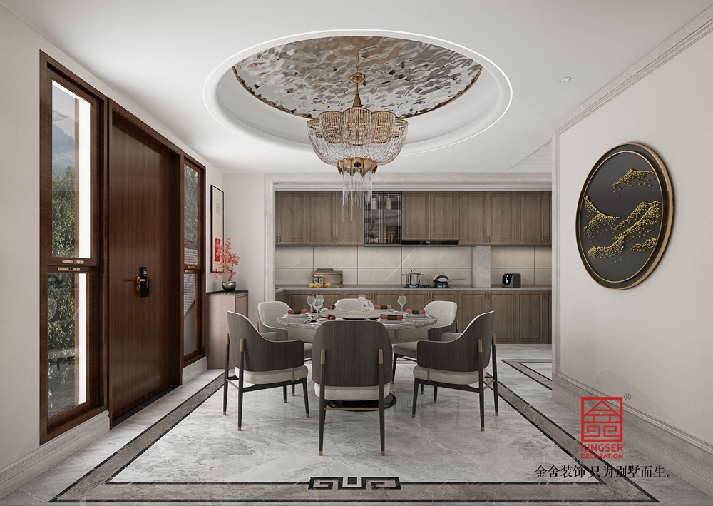荣盛御府360平米新中式风格装修-餐厅