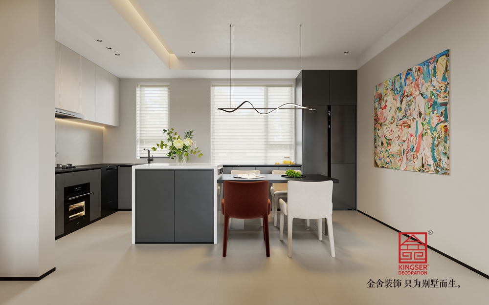 荣盛御府187平米意式风格装修-餐厅